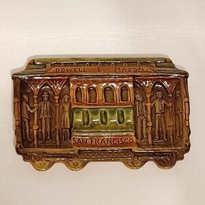 Vintage Powell & Mason San Francisco Cable Car Ceramic Pottery Tray Ashtray